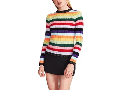 Steve Madden Leonie Sweater Women Multicolor Striped Knit Pullover Jdm1046