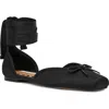 Steve Madden Leonora Ankle Wrap Flat In Black