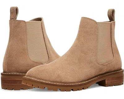 Steve Madden Leopold Boots Women's 8.5 Tan Suede Pull On Ankle Chelsea Zpo2685 In Brown