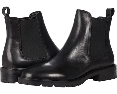 Steve Madden Leopold Chelsea Womens 8.5 Black Leather Pull On Ankle Boot Zpo1675