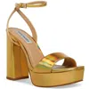 Steve Madden Lessa Womens Heel Sandals In Gold