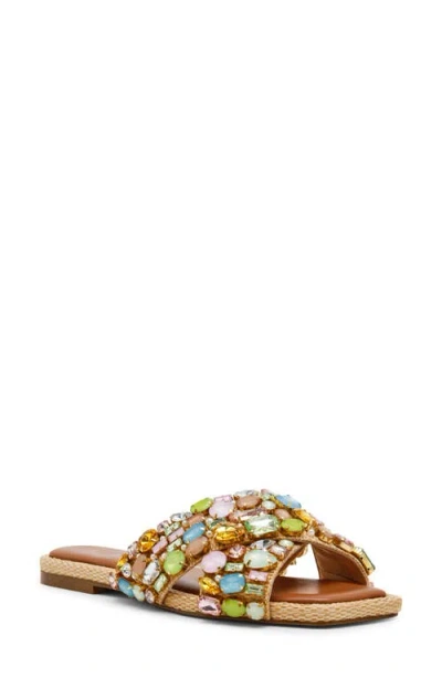 Steve Madden Levity Crystal Embellished Sandal In Multi