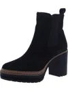 Steve Madden Lexa Womens Suede Chelsea Booties In Black