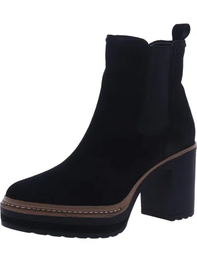 Steve Madden Lexa Womens Suede Chelsea Booties In Black