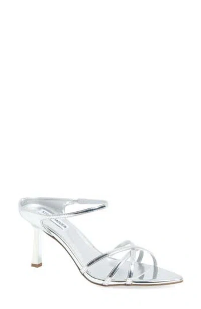 Steve Madden Lexani Strappy Slide Sandal In Silver