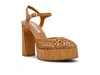 Steve Madden Lexie Ankle Strap Platform Pump In Brown