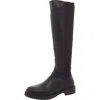 Steve Madden Lexington Womens Leather Zipper Knee-high Boots In Black