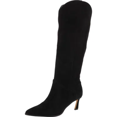 Steve Madden Leyna Womens Suede Tall Knee-high Boots In Black