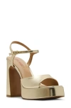 Steve Madden Liandra Ankle Strap Platform Sandal In Gold