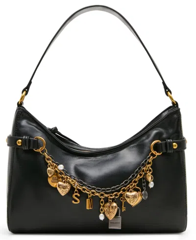 Steve Madden Lianna Relaxed Slouchy Small Shoulder Handbag In Black