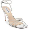 Steve Madden Libbee Rhinestone Sandal In Silver
