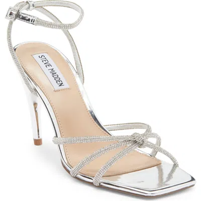 Steve Madden Libbee Rhinestone Sandal In Silver