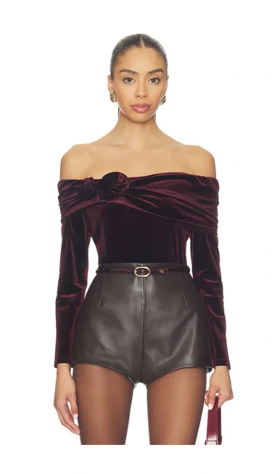 Steve Madden Lici Top In Burgundy