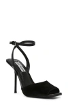 Steve Madden Lilac Ankle Strap Sandal In Black