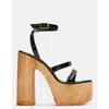 Steve Madden Lilia Ankle Strap Platform Sandal In Black