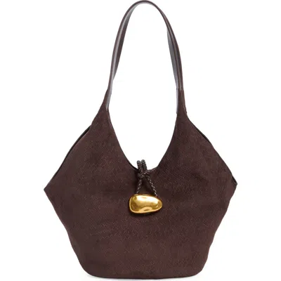 Steve Madden Lillie Faux Suede Shoulder Bag In Brown