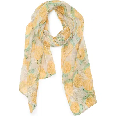 Steve Madden Lily Crinkle Scarf In Yellow