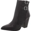 Steve Madden Liz Womens Leather Pointed Toe Ankle Boots In Black