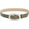 Steve Madden Lizard Embossed Faux Leather Belt In Brown