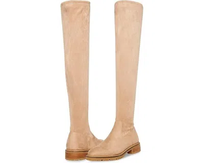 Steve Madden Lizbeth Boots Women's 8 Taupe Round Toe Knee-high Block Heel Khd459