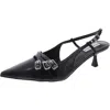 Steve Madden Loca Womens Adjustable Leather Slingback Heels In Multi