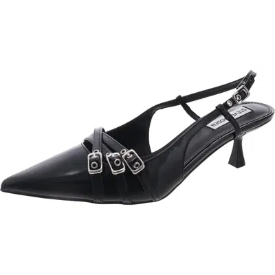Steve Madden Loca Womens Adjustable Leather Slingback Heels In Multi
