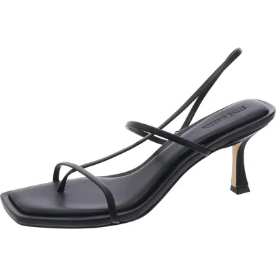Steve Madden Locke Womens Leather Asymmetric Heels In Black