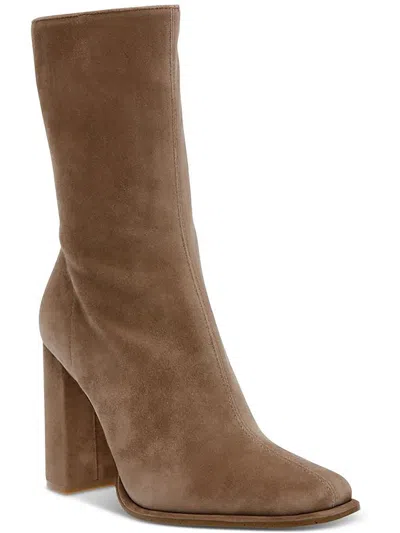 Steve Madden Lockwood Womens Faux Suede Square Toe Mid-calf Boots In Multi