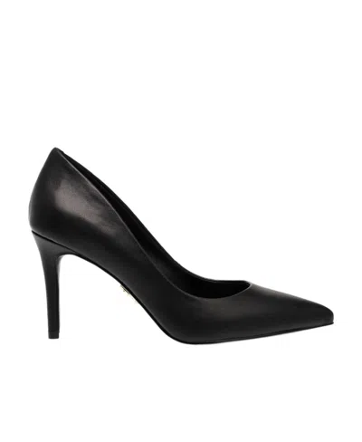 Steve Madden Logo High Heels In Black