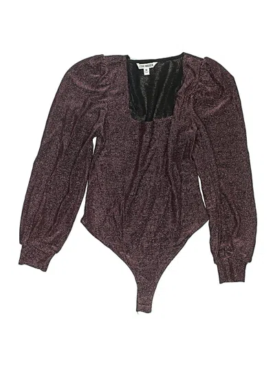 Pre-owned Steve Madden Long Sleeve Blouse In Burgundy