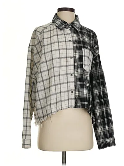 Pre-owned Steve Madden Long Sleeve Blouse In Gray