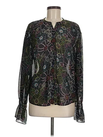 Pre-owned Steve Madden Long Sleeve Blouse In Green