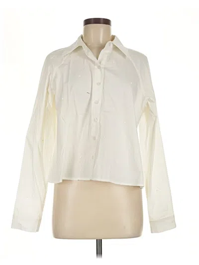 Pre-owned Steve Madden Long Sleeve Blouse In Ivory