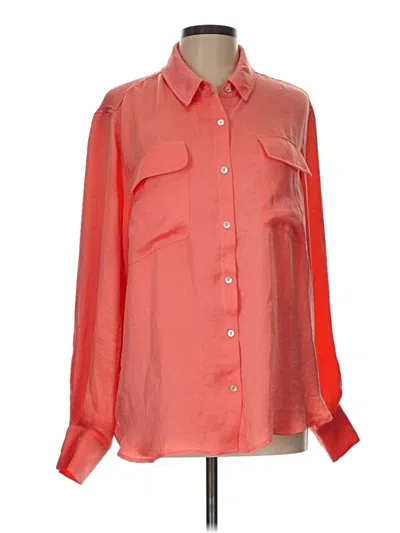 Pre-owned Steve Madden Long Sleeve Blouse In Orange