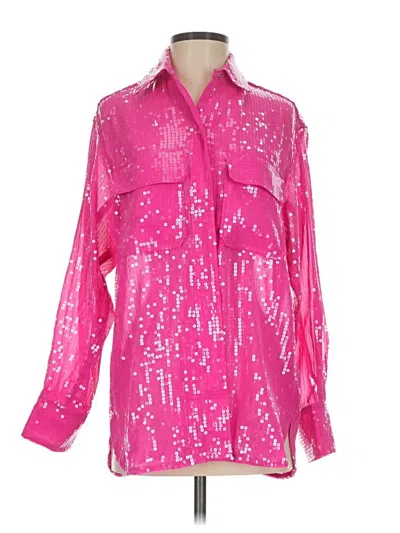 Pre-owned Steve Madden Long Sleeve Blouse In Pink
