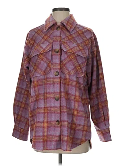 Pre-owned Steve Madden Long Sleeve Blouse In Purple