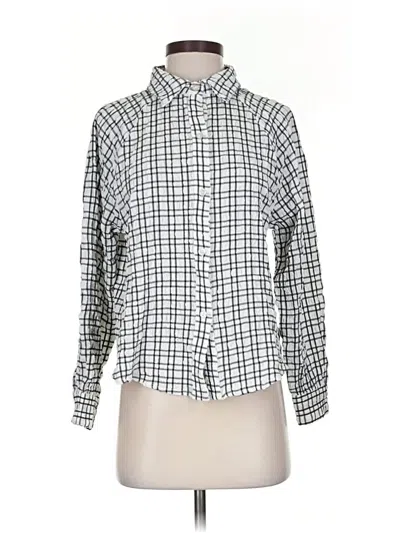 Steve Madden Long Sleeve Blouse In Silver