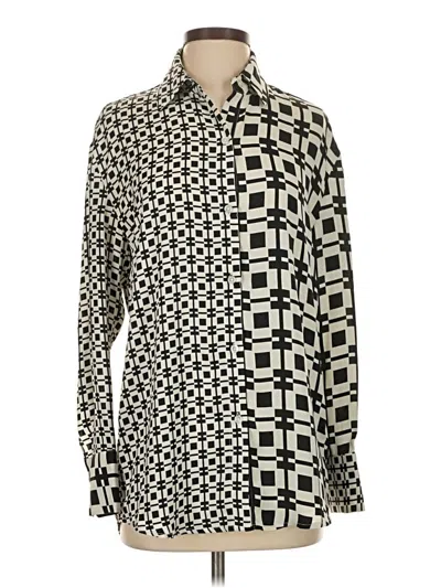 Pre-owned Steve Madden Long Sleeve Blouse In White