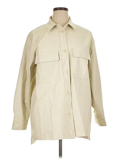 Pre-owned Steve Madden Long Sleeve Button Down Shirt In Ivory