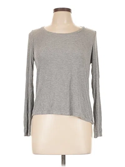 Pre-owned Steve Madden Long Sleeve Top Gray Crew Neck Tops