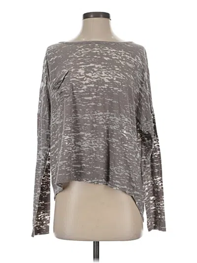 Pre-owned Steve Madden Long Sleeve T-shirt In Silver