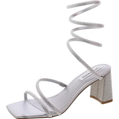 Steve Madden Lopez Womens Rhinestone Synthetic Ankle Strap In Multi