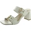 Steve Madden Lorell Womens Mesh Block Heel Dress Sandals In Beige
