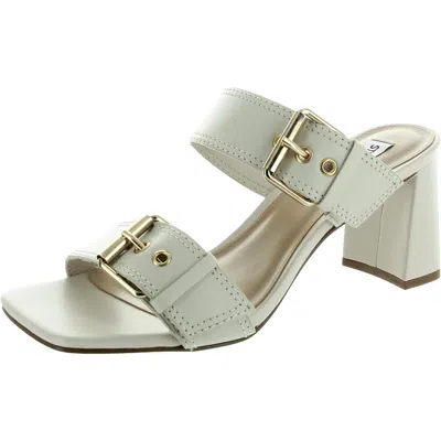 Steve Madden Lorell Womens Mesh Block Heel Dress Sandals In Beige