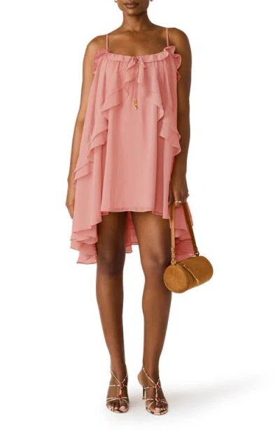 Steve Madden Lorella High-low Minidress In Pink