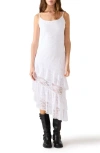 Steve Madden Lorene Lace Midi Slipdress In White
