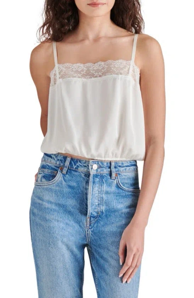 Steve Madden Lotus Lace Trim Camisole In Ivory