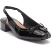 Steve Madden Loved Square Toe Patent Leather Slingback Pump In Black