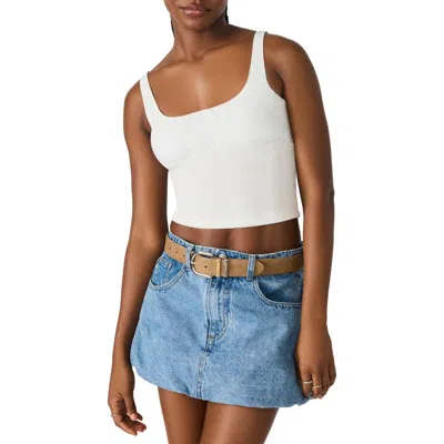 Steve Madden Luana Contrast Tank In White