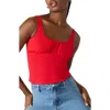 Steve Madden Luana Contrast Tank In Red